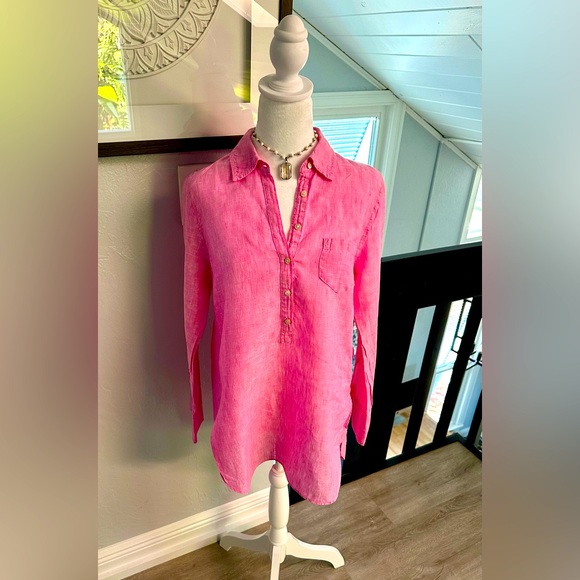 🩷 Lilly Pulitzer Linen Tunic Length Top - Picture 5 of 7